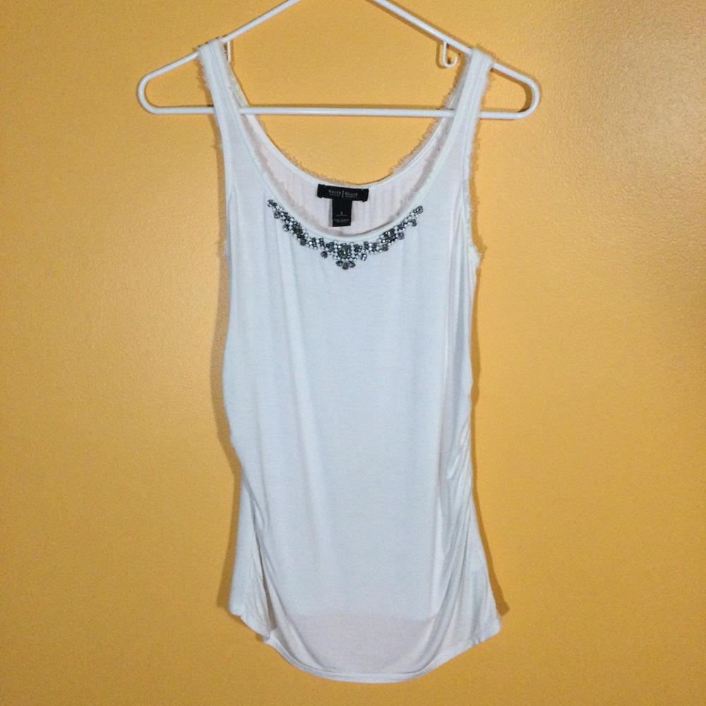 White House Black Market Jewel Tank Top